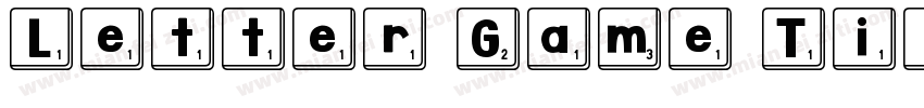 Letter Game Tiles字体转换